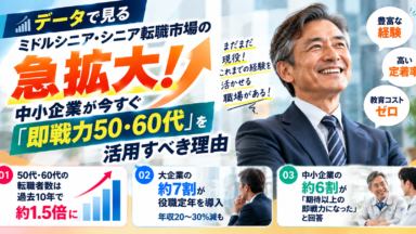 データで見る「ミドルシニア・シニア転職」市場の急拡大！中小企業が今すぐ「即戦力50・60代」を活用すべき理由