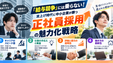 「給与競争」には乗らない！賃上げ時代に中小企業が勝つ「正社員採用」の魅力化戦略